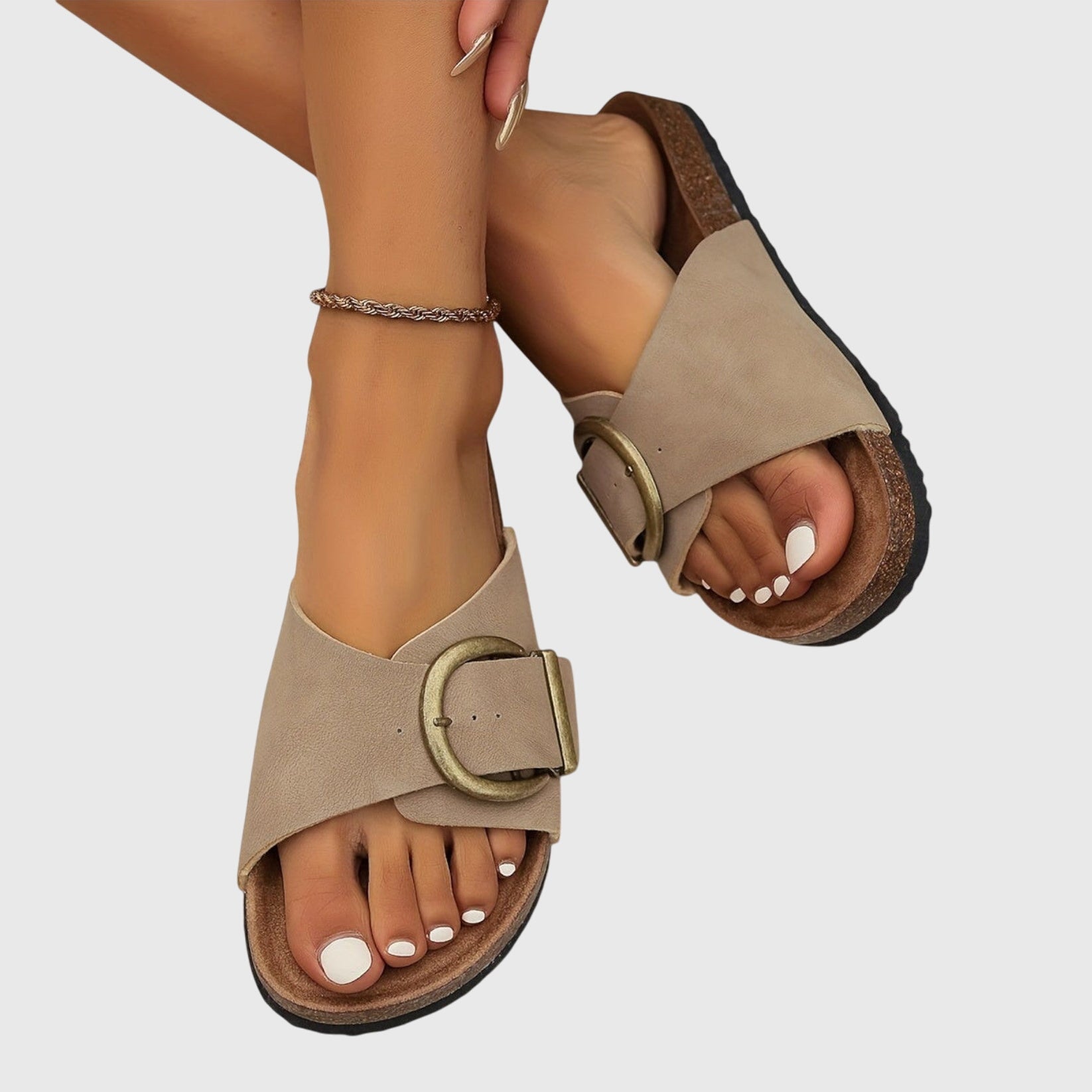 Pantofole Estive Donna | Fibbia Vintage & Sottopiede Anatomico