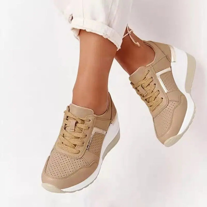 Perforated Wedge Sneakers for Women – Stylish &amp; Comfortable