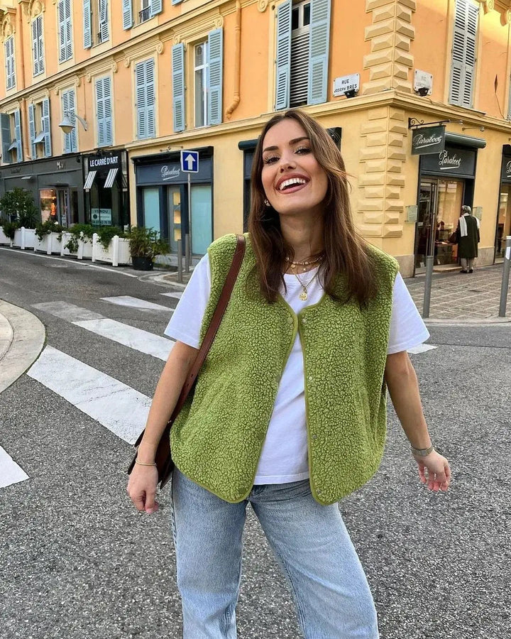 Plush Fleece Vest for Women – Cozy &amp; Effortless Layering-Caliboot