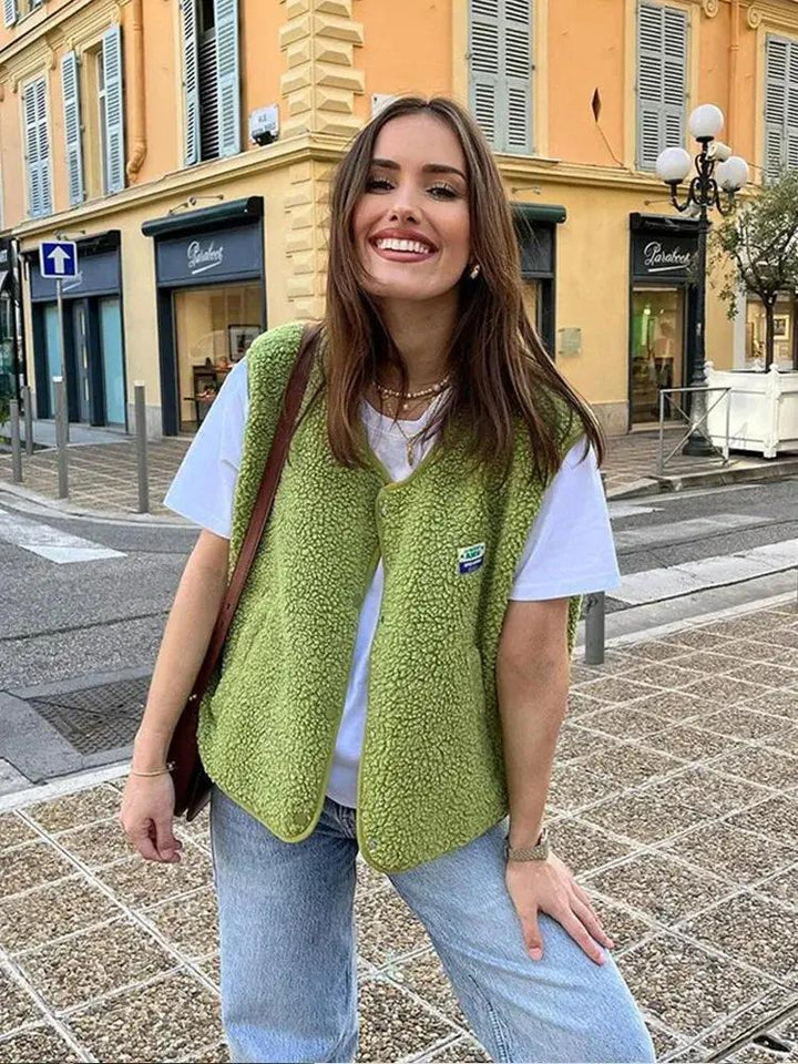 Plush Fleece Vest for Women – Cozy &amp; Effortless Layering-Caliboot