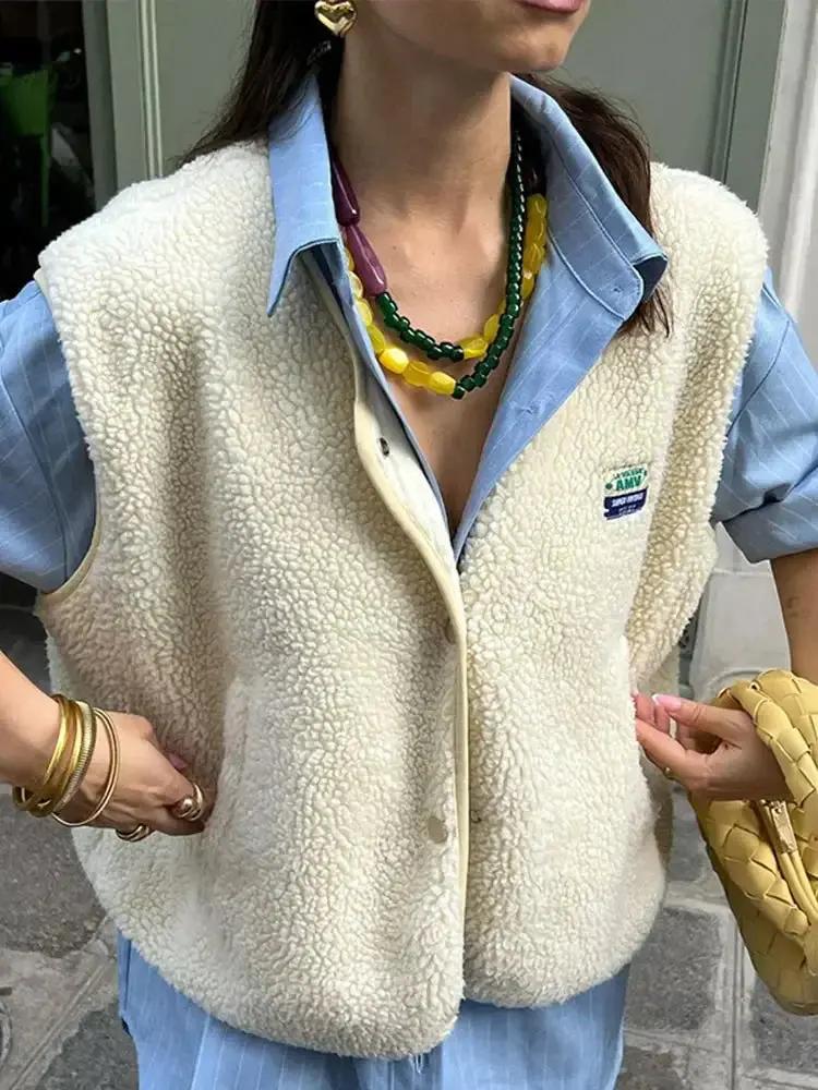 Plush Fleece Vest for Women – Cozy &amp; Effortless Layering-Caliboot