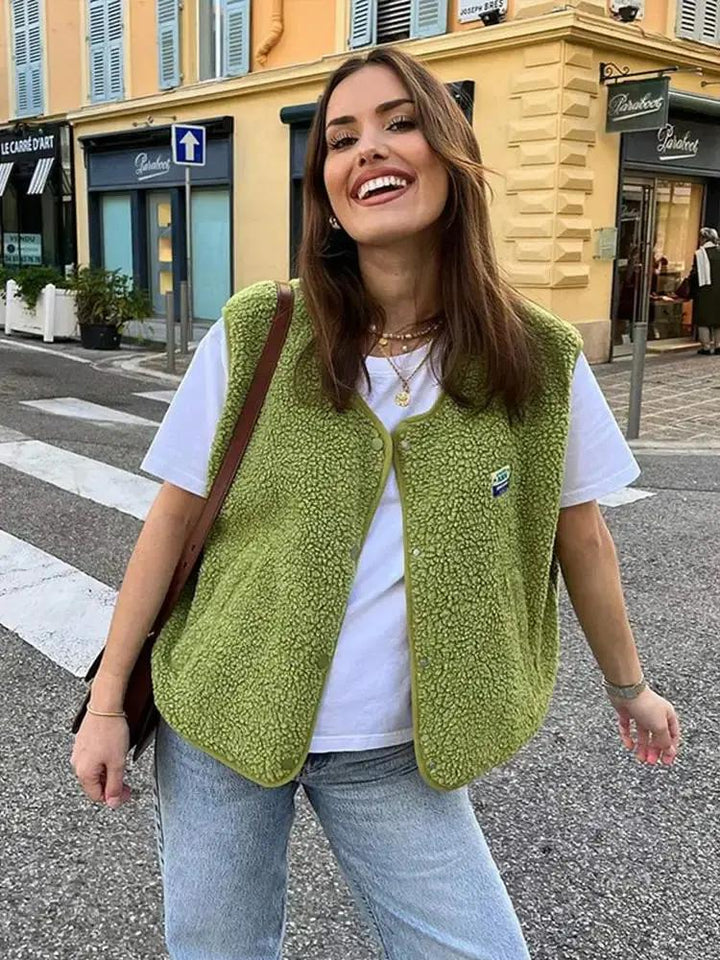 Plush Fleece Vest for Women – Cozy &amp; Effortless Layering-Caliboot