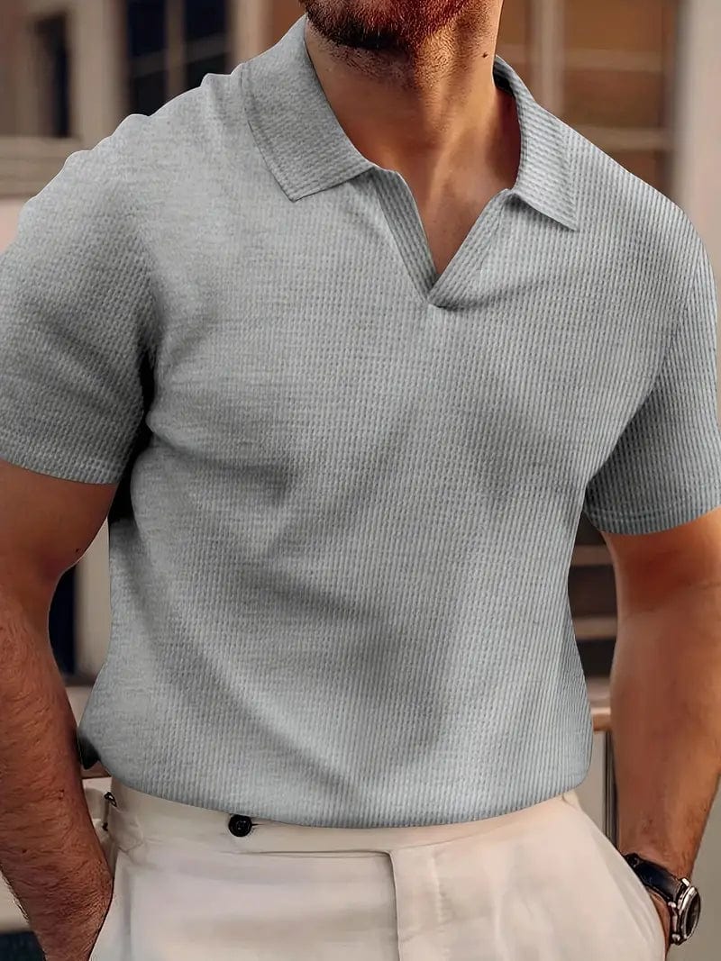 Polo Uomo | Colletto a V & Eleganza Minimalista