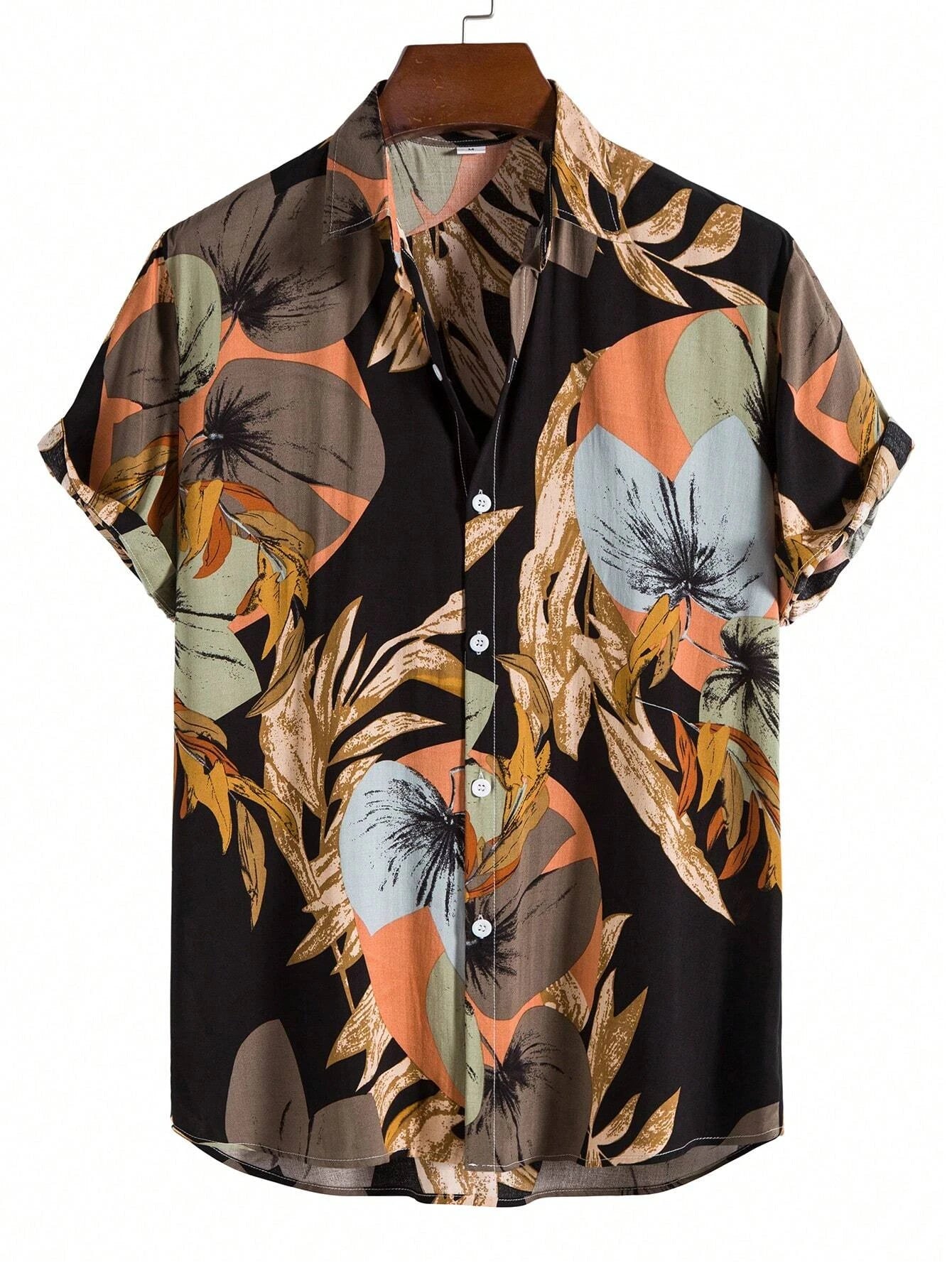 Polo Uomo Estiva | Stampa Tropicale & Maniche Corte con Risvolto