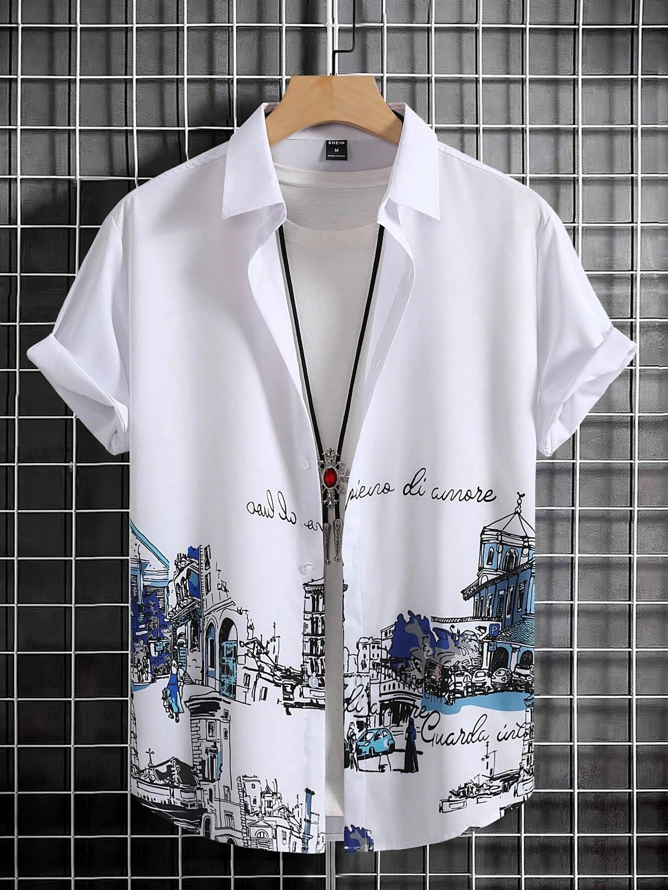 Polo Uomo Estiva | Stampa Tropicale & Maniche Corte con Risvolto