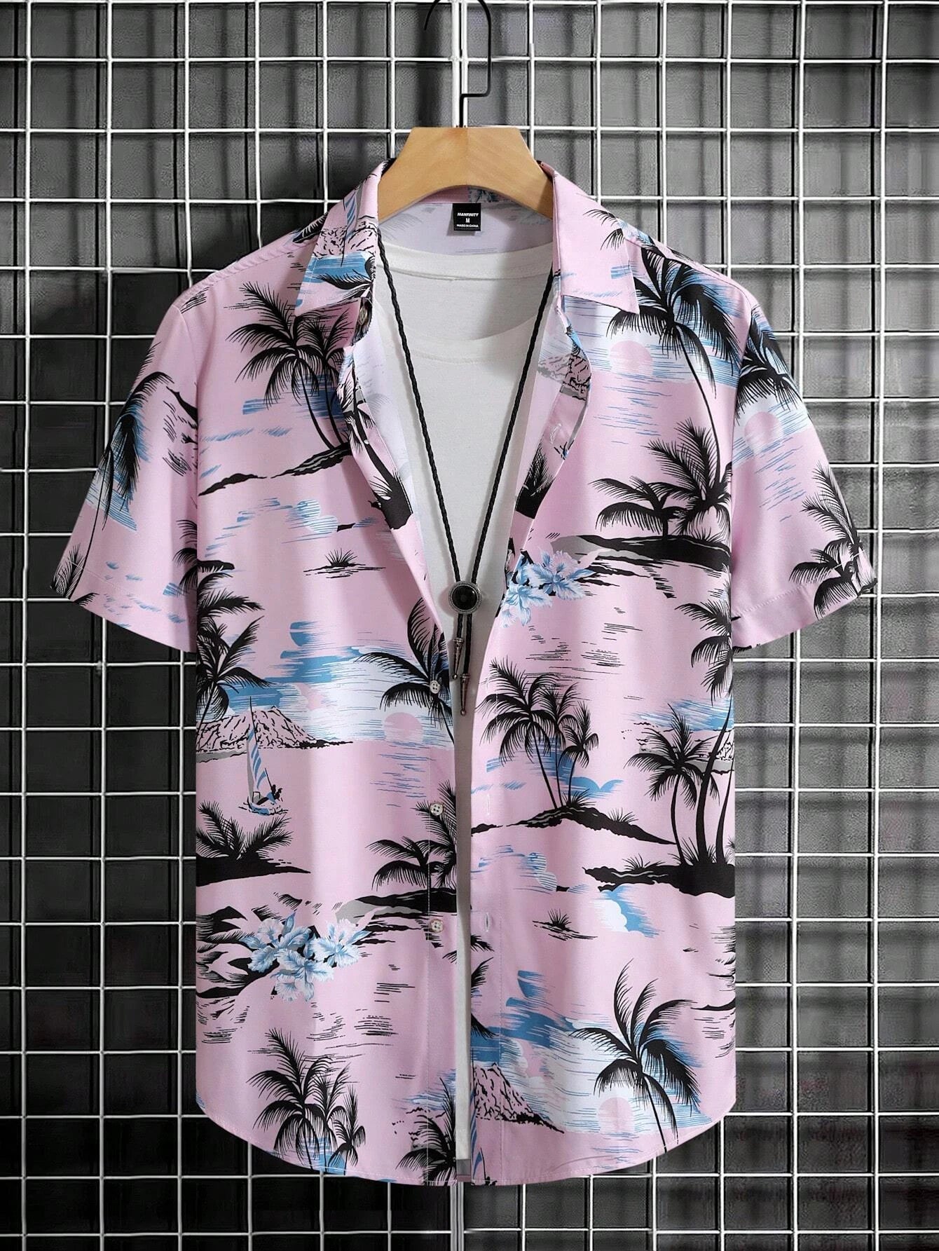 Polo Uomo Estiva | Stampa Tropicale & Maniche Corte con Risvolto