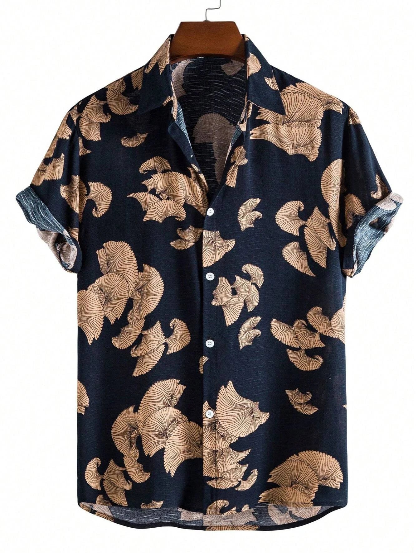 Polo Uomo Estiva | Stampa Tropicale & Maniche Corte con Risvolto