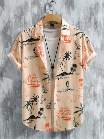 Polo Uomo Estiva | Stampa Tropicale & Maniche Corte con Risvolto