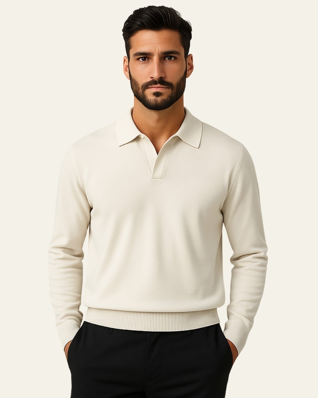 Polo a Maniche Lunghe Uomo | Colletto Classico