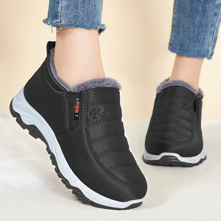 Quilted Waterproof Winter Boots for Women – Cozy &amp; Stylish Slip-On Design