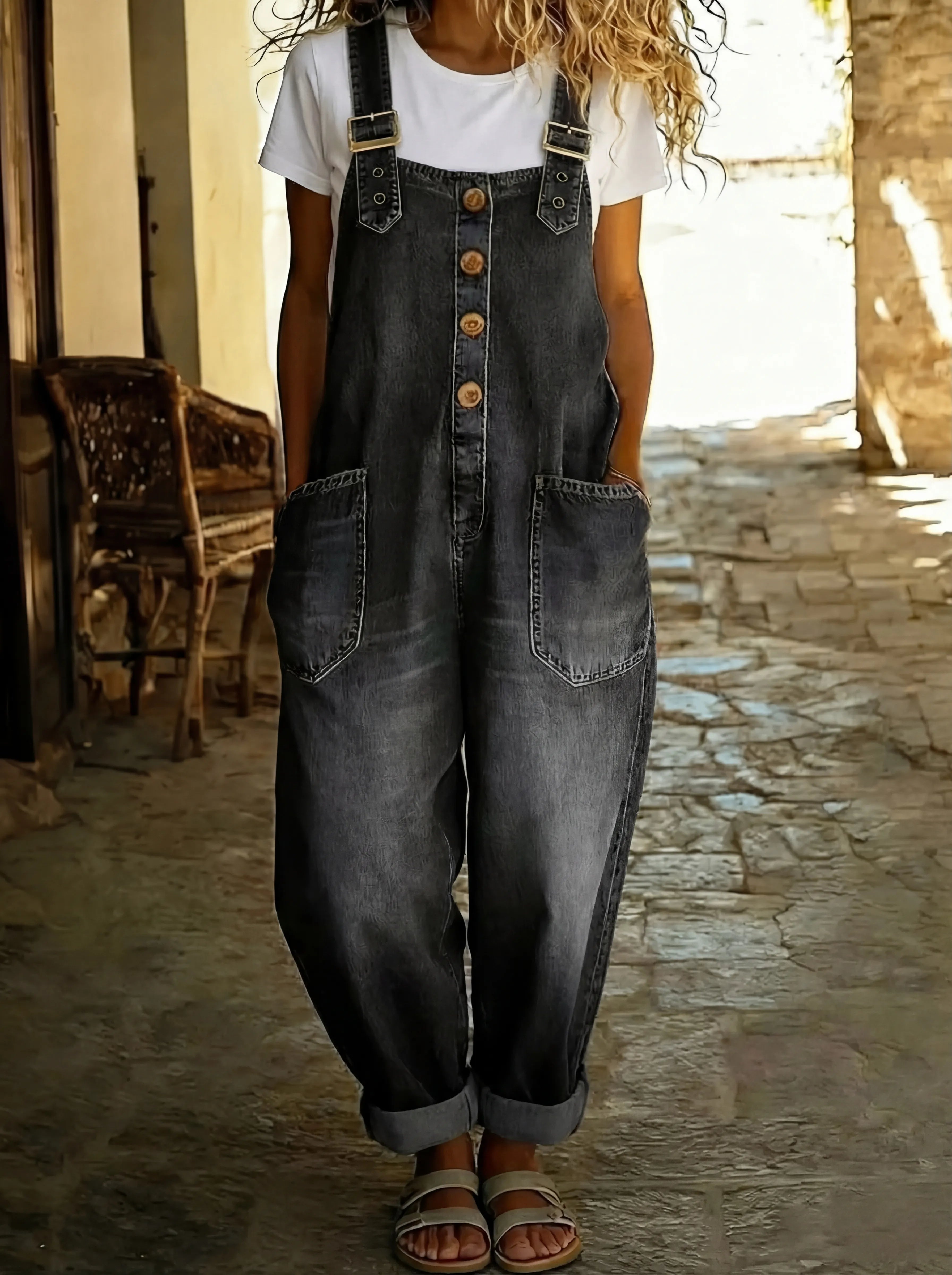 Salopette Casual Donna | Spalline regolabili & Tasche capienti