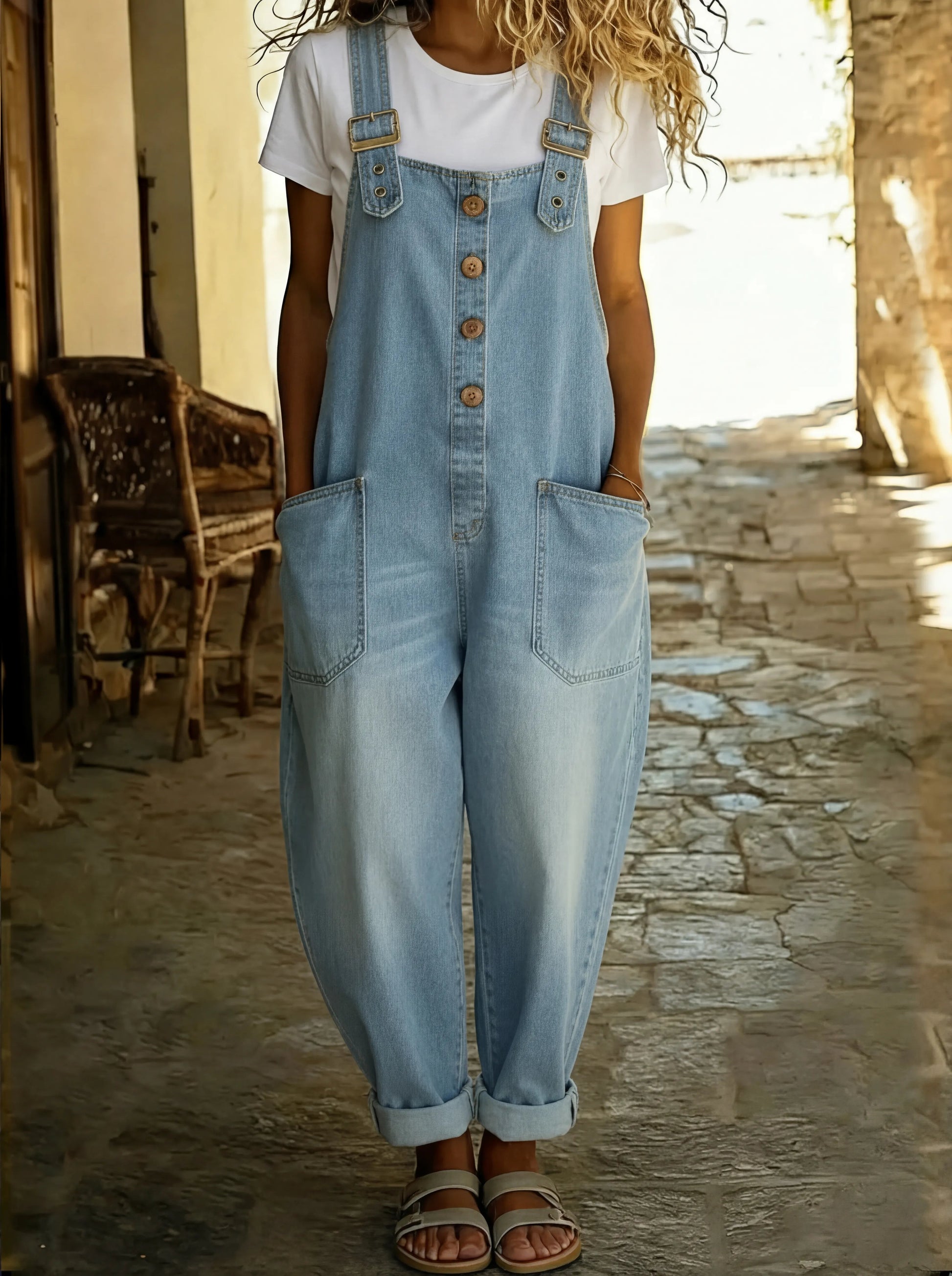 Salopette Casual Donna | Spalline regolabili & Tasche capienti