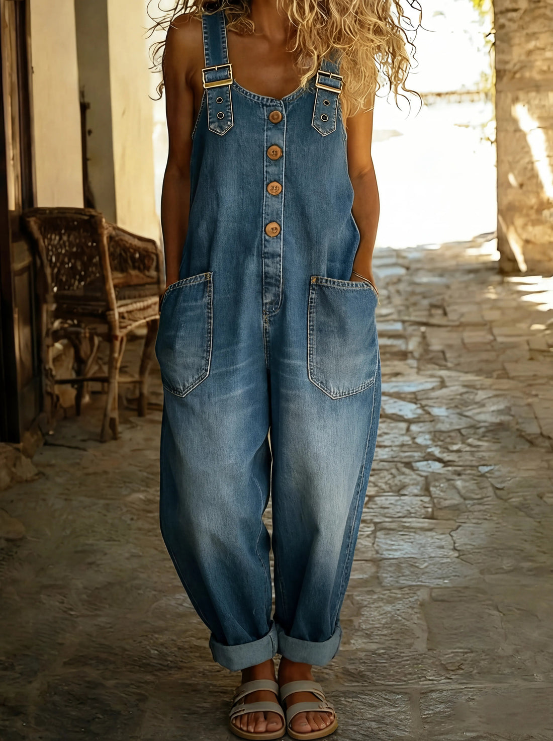 Salopette Casual Donna | Spalline regolabili & Tasche capienti
