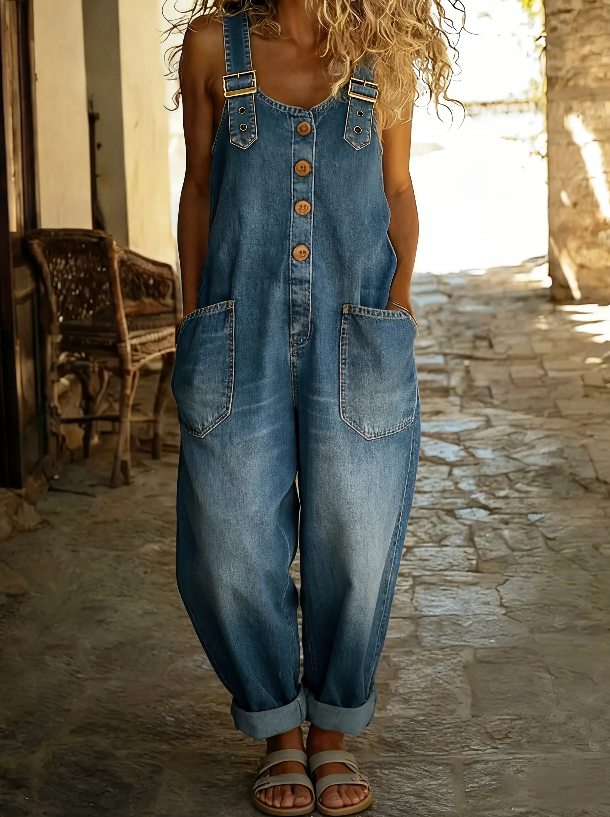 Salopette Casual Donna | Spalline regolabili & Tasche capienti