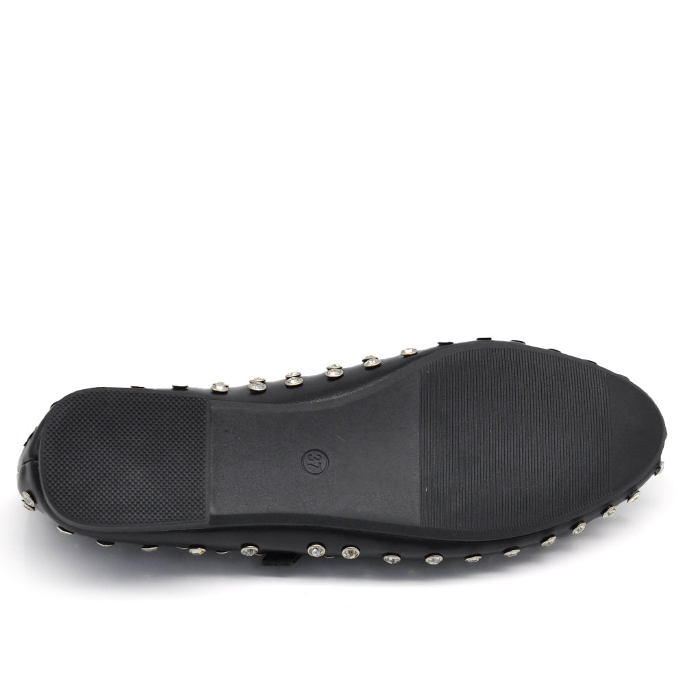 Sandali Ballerine Donna | Strass All-Over & Cinturino alla Caviglia