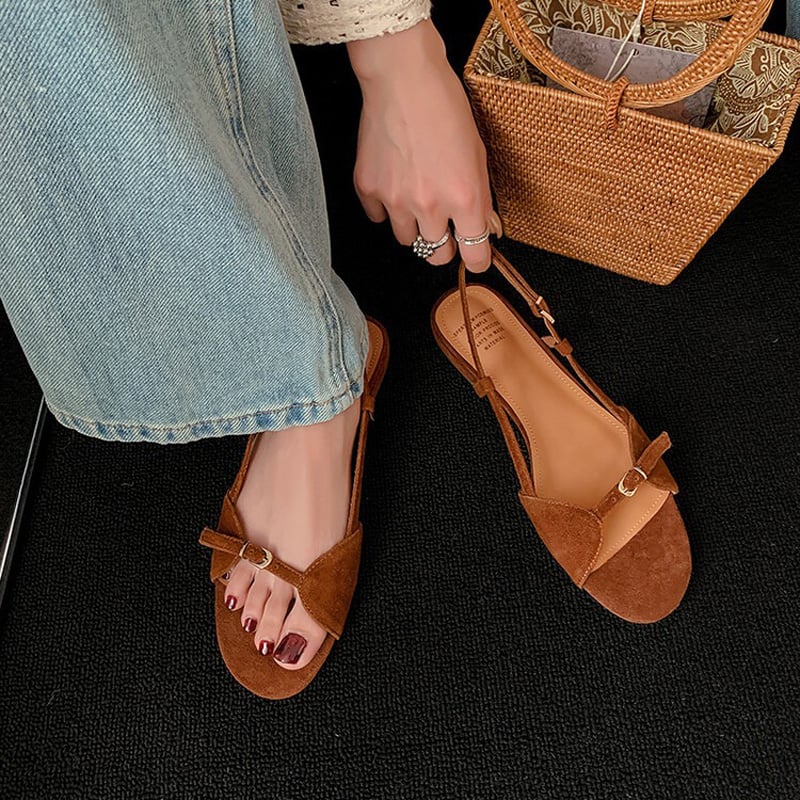 Sandali Donna | Chiusura con Fibbia & Design Flat Chic