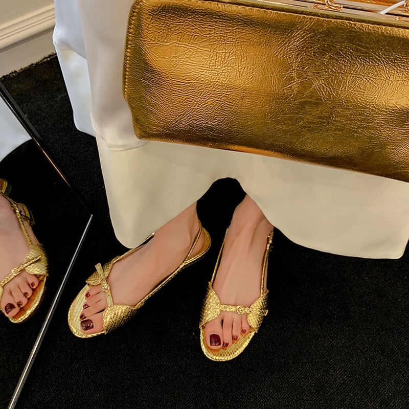 Sandali Donna | Chiusura con Fibbia & Design Flat Chic
