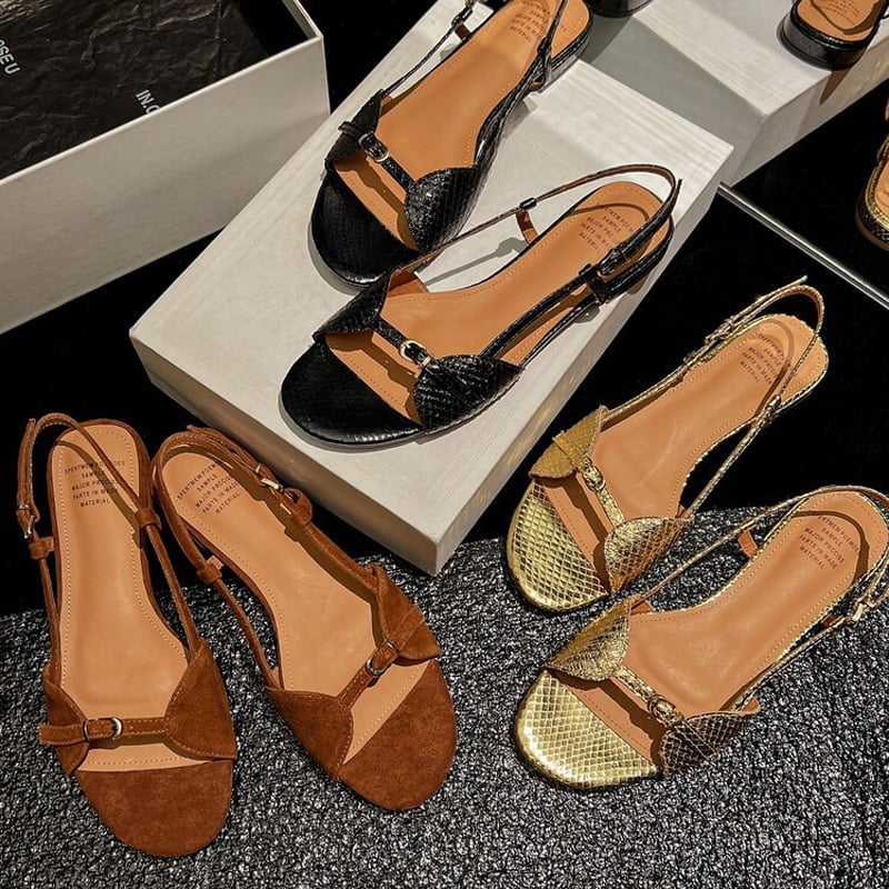Sandali Donna | Chiusura con Fibbia & Design Flat Chic