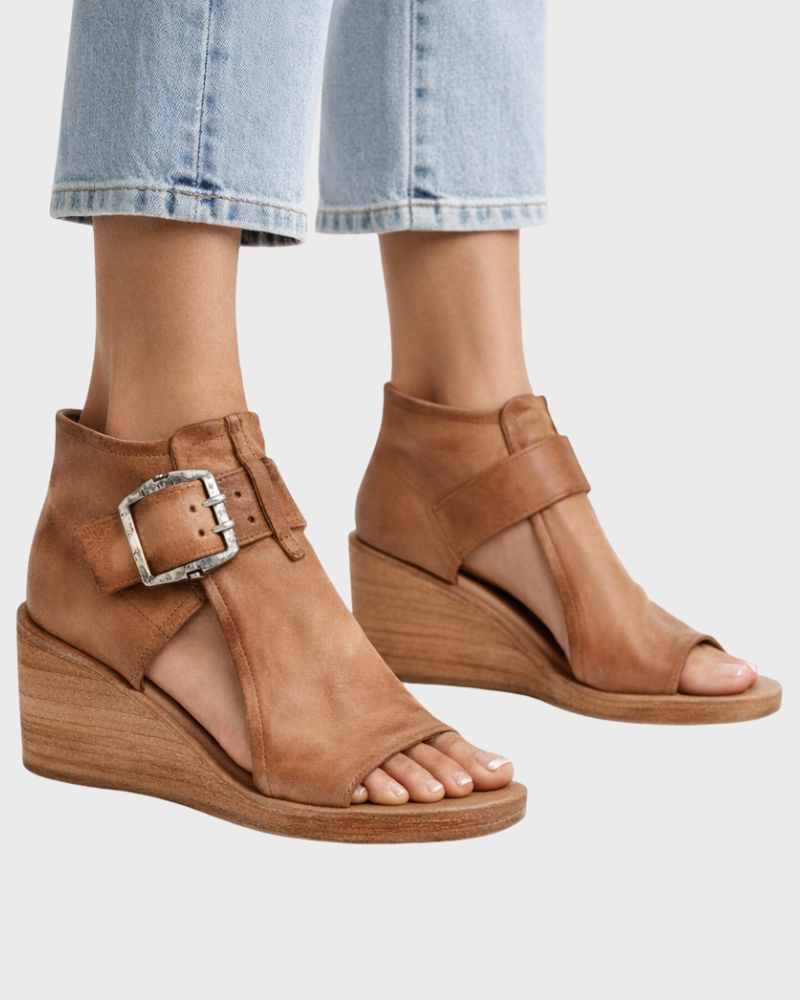 Sandali Donna | Con Zeppa & Fibbia Vintage per l'Estate