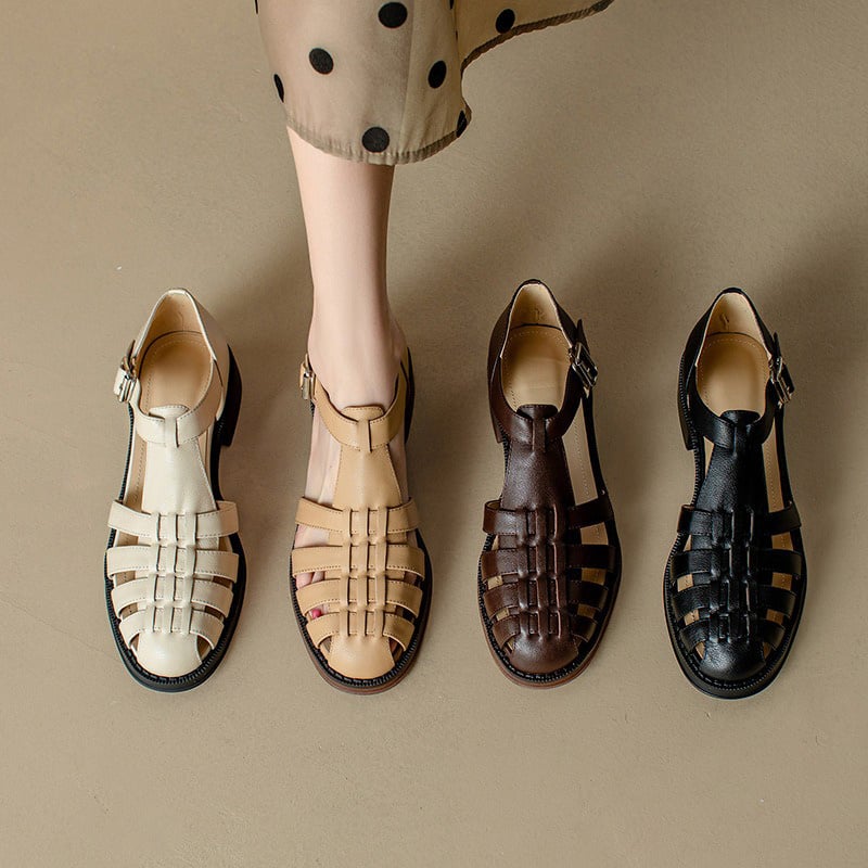 Sandali Donna | Design Gladiatore Intrecciato & Stile Romano Chic
