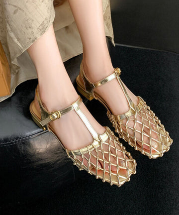 Sandali Donna | Flat con Tomaia a Rete & Cinturino Argentato