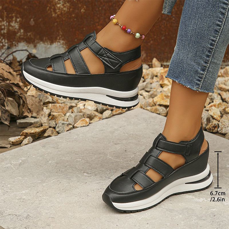 Sandali Donna | Platform con Chiusura a Strappo & Suola Rialzata