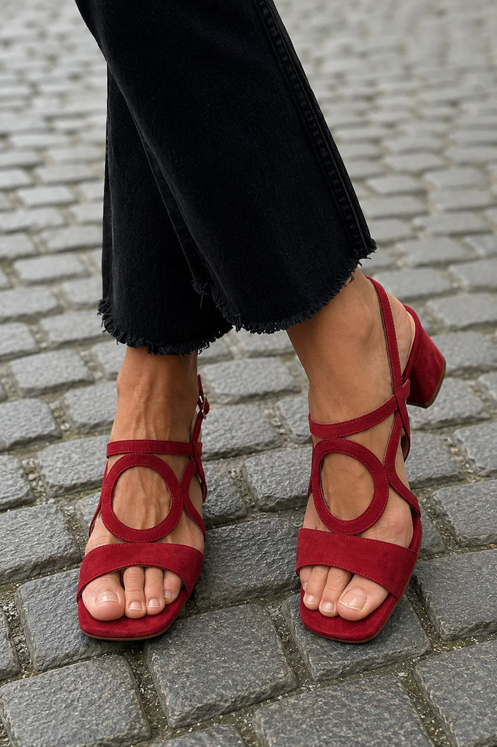 Sandali Donna | Punta Quadrata &amp; Tacco a Blocco