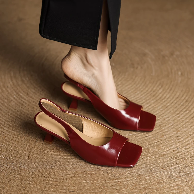 Sandali Donna con Tacco | Slingback Elegante & Punta Quadrata Chic