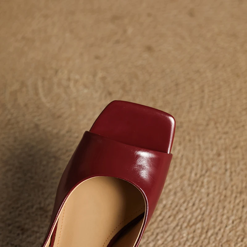 Sandali Donna con Tacco | Slingback Elegante & Punta Quadrata Chic