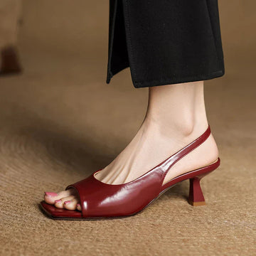Sandali Donna con Tacco | Slingback Elegante & Punta Quadrata Chic