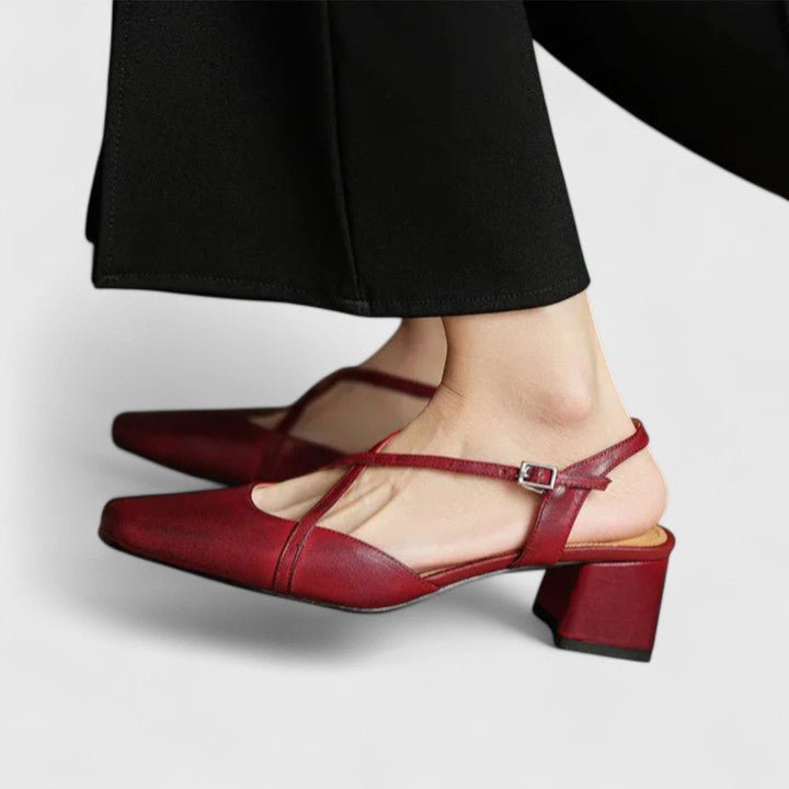 Sandali Donna con Tacco | Slingback a Blocco & Cinturini Incrociati Chic