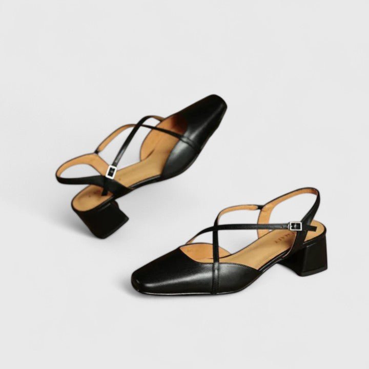 Sandali Donna con Tacco | Slingback a Blocco & Cinturini Incrociati Chic