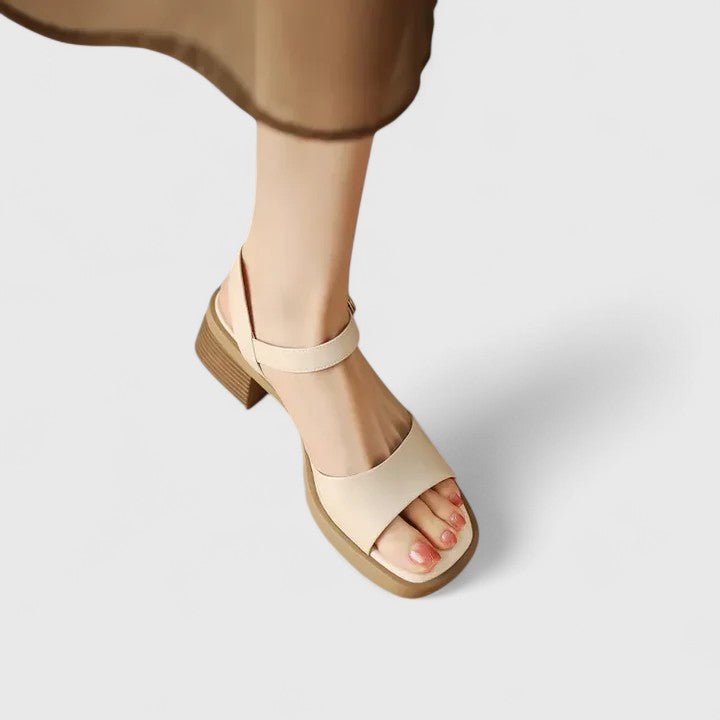 Sandali Eleganti Donna | Tacco a Blocco & Cinturino alla Caviglia