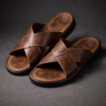 Sandali Uomo | Fascia Incrociata & Comfort Senza Allacciatura