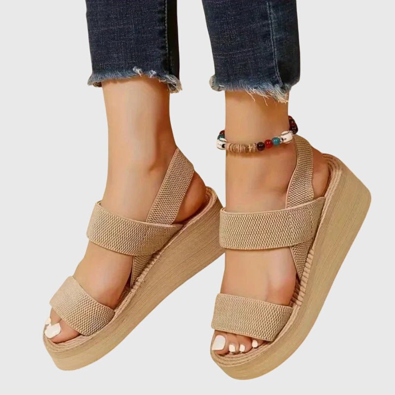 Sandali con Zeppa Donna | Doppia Fascia & Platform Rafia Boho