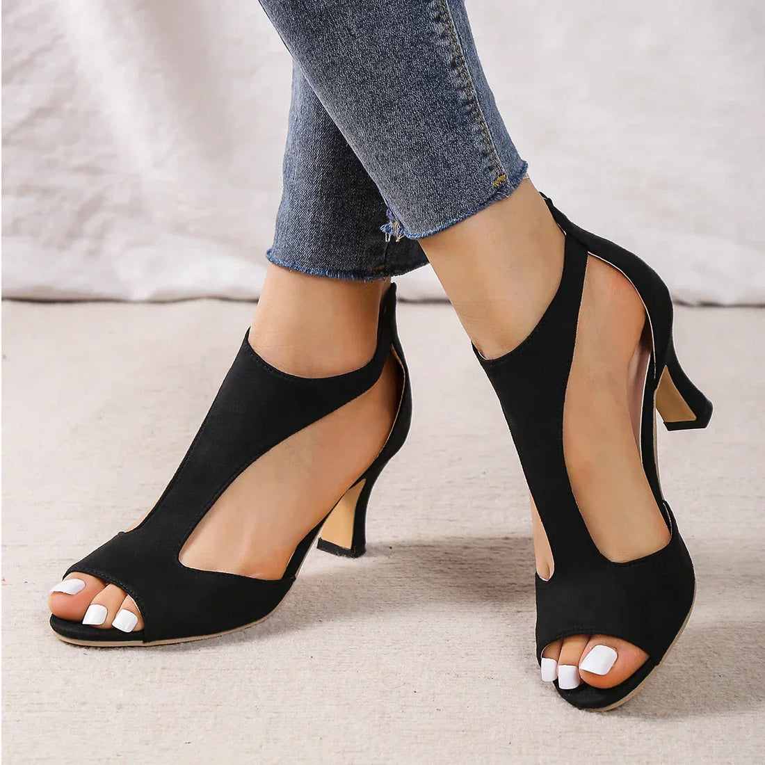 Sandali con tacco Donna | Peep Toe Cut-Out & Comfort Avanzato