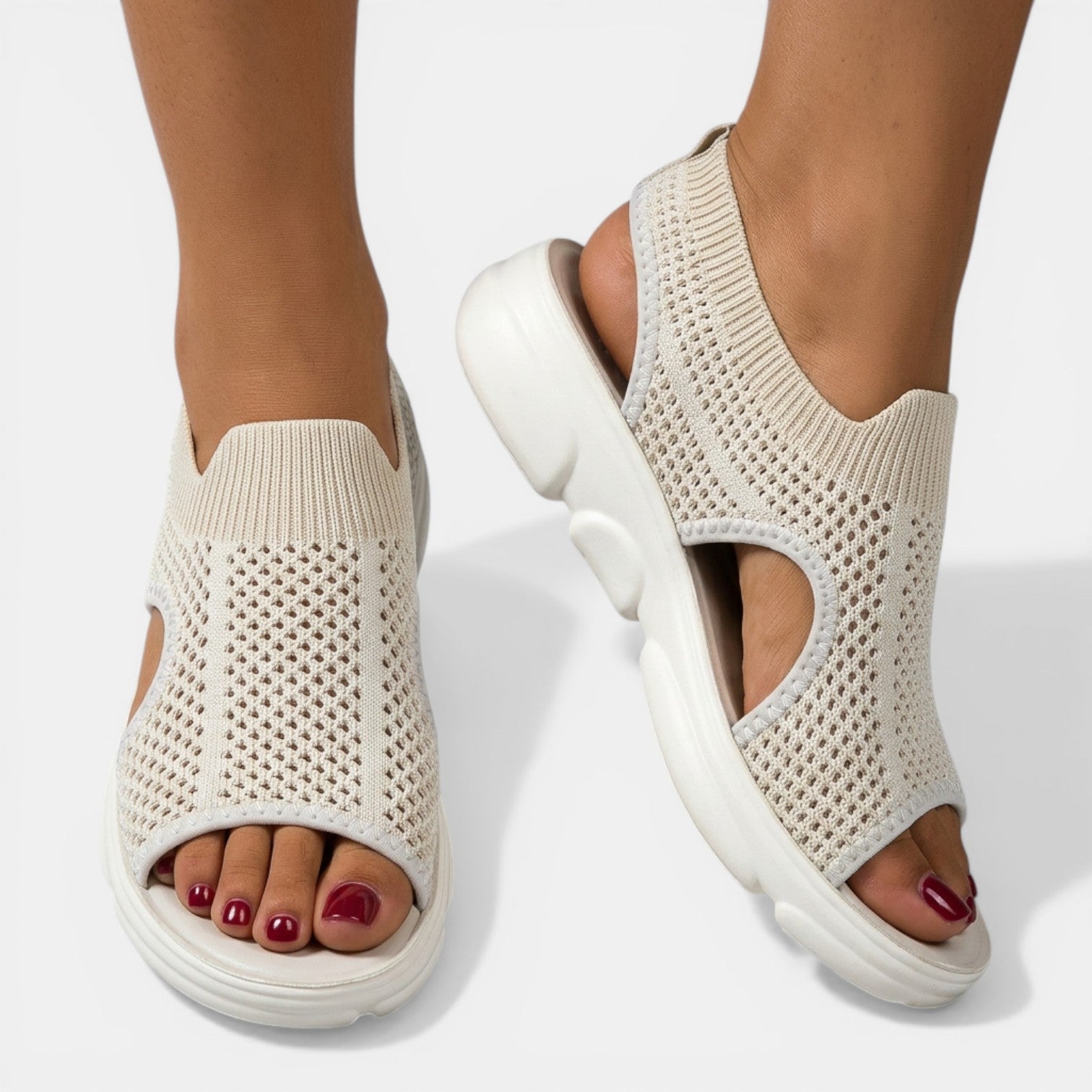 Sandali Donna Ortopedici Traspiranti Design Tecnico 1