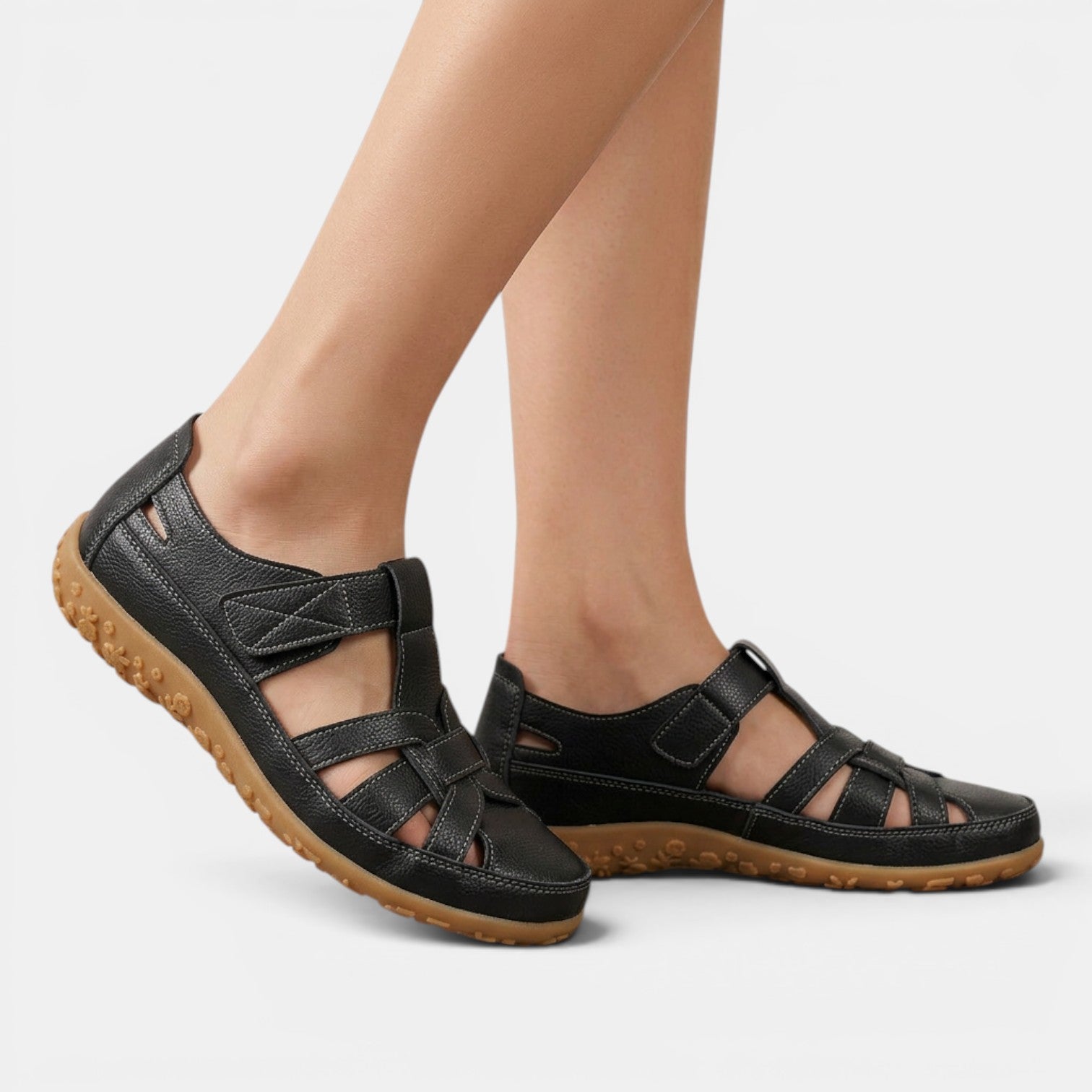 Sandali Donna Ortopedici con Velcro Regolabili Comodi 9