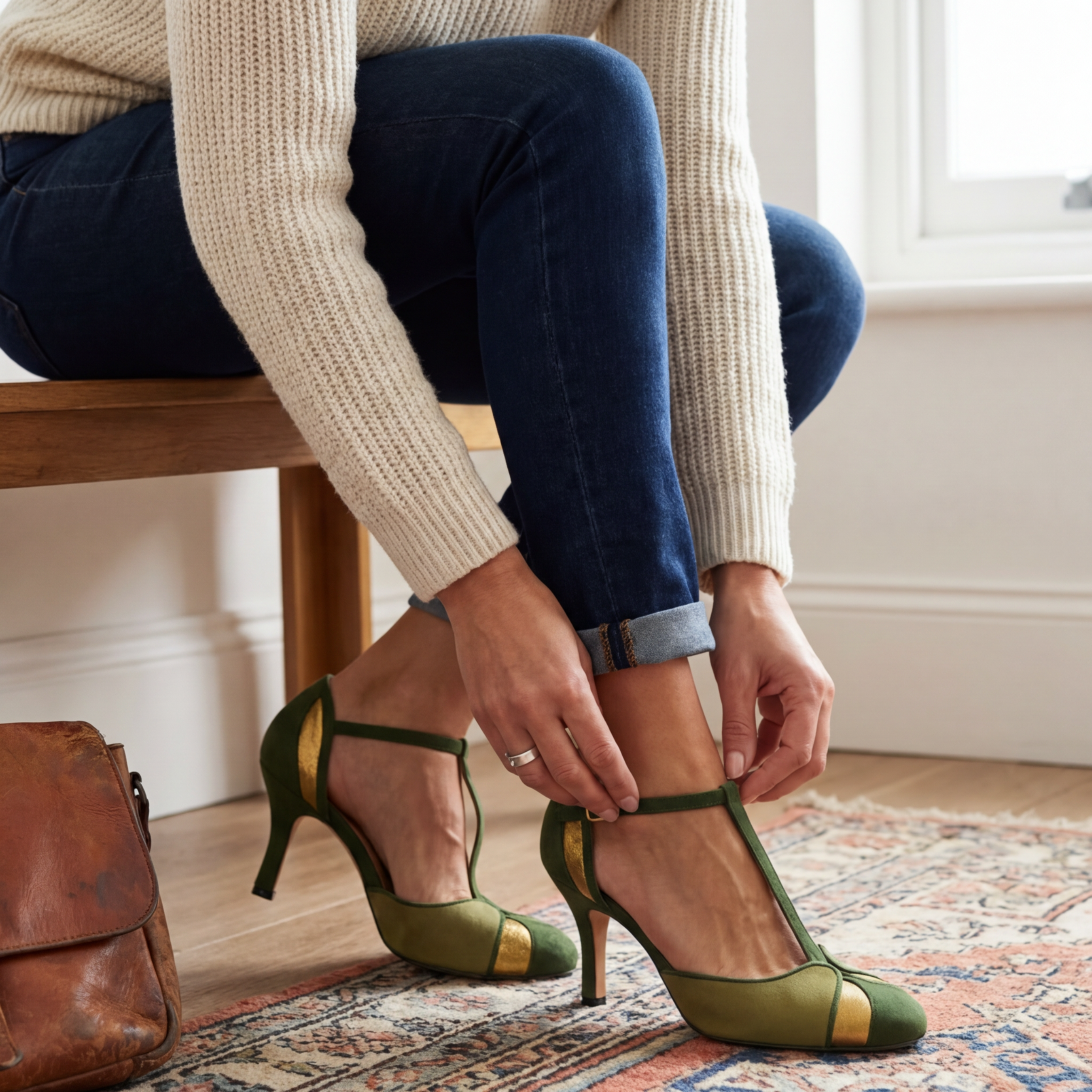 Sandali Vintage Eleganza Verde 3