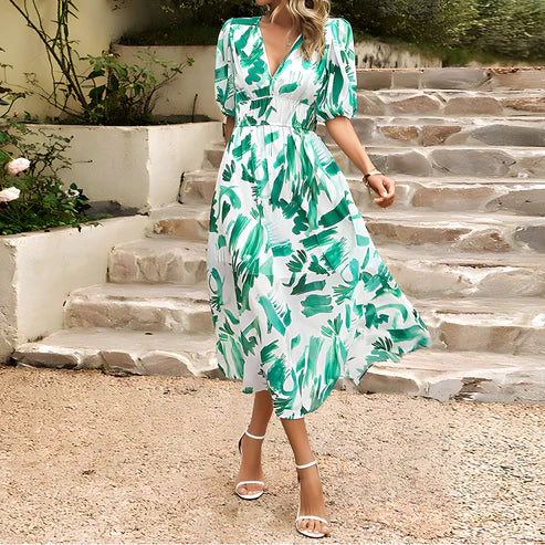 Sandrine - Vestito midi con scollo a V 6