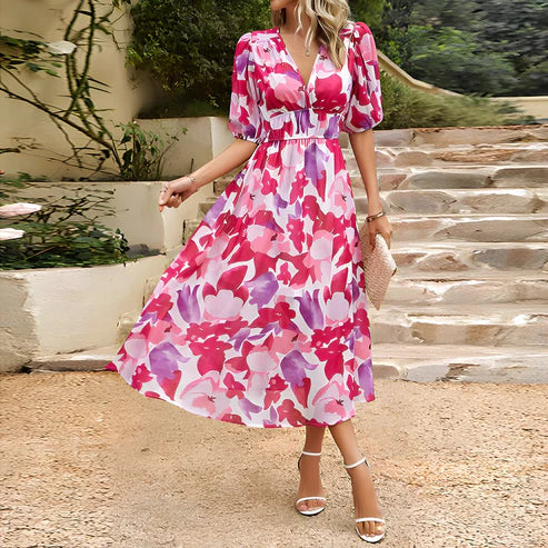 Sandrine - Vestito midi con scollo a V 7