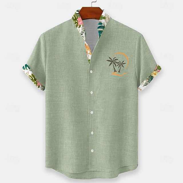 Sandro — Camicia Estiva in Lino con Dettagli Tropicali 0