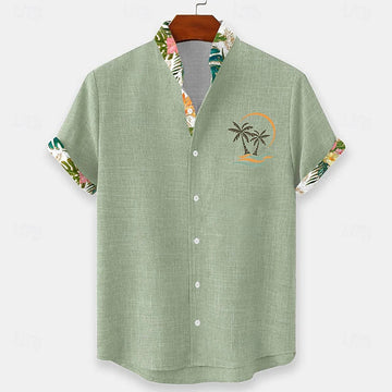 Sandro — Camicia Estiva in Lino con Dettagli Tropicali 0