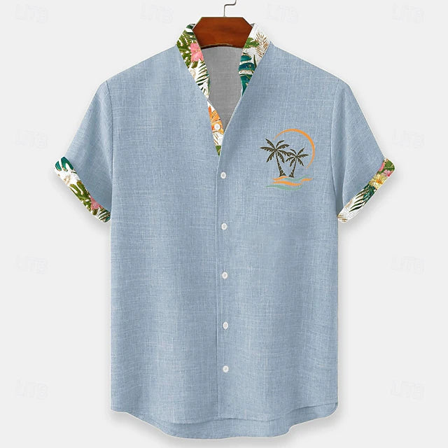 Sandro — Camicia Estiva in Lino con Dettagli Tropicali 1