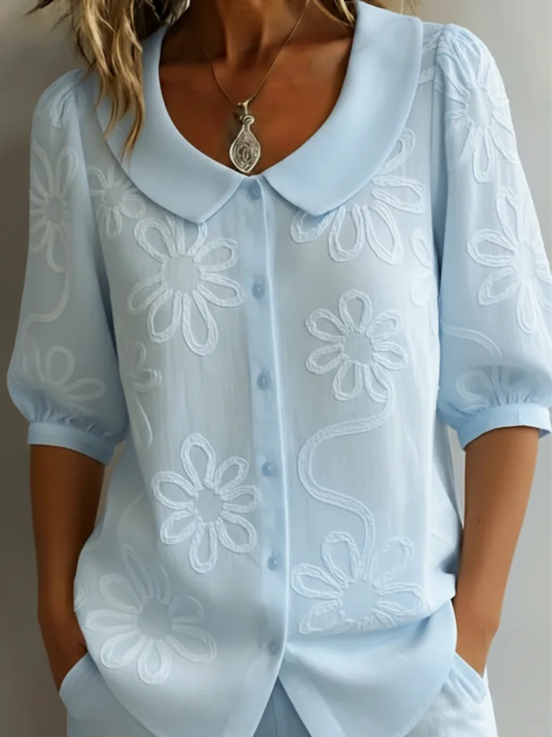 Sara | Blusa con fiori ricamati 3