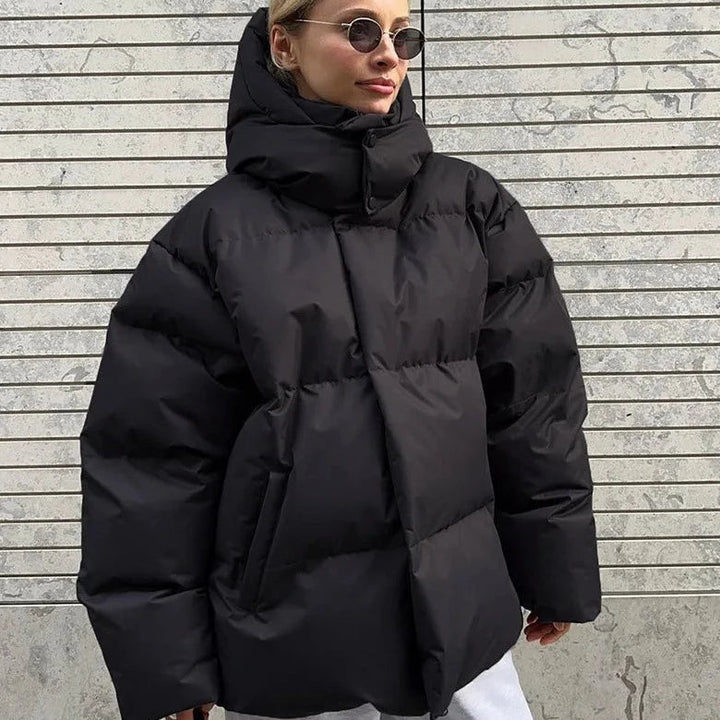 Schwarz Monochromatische Jacke