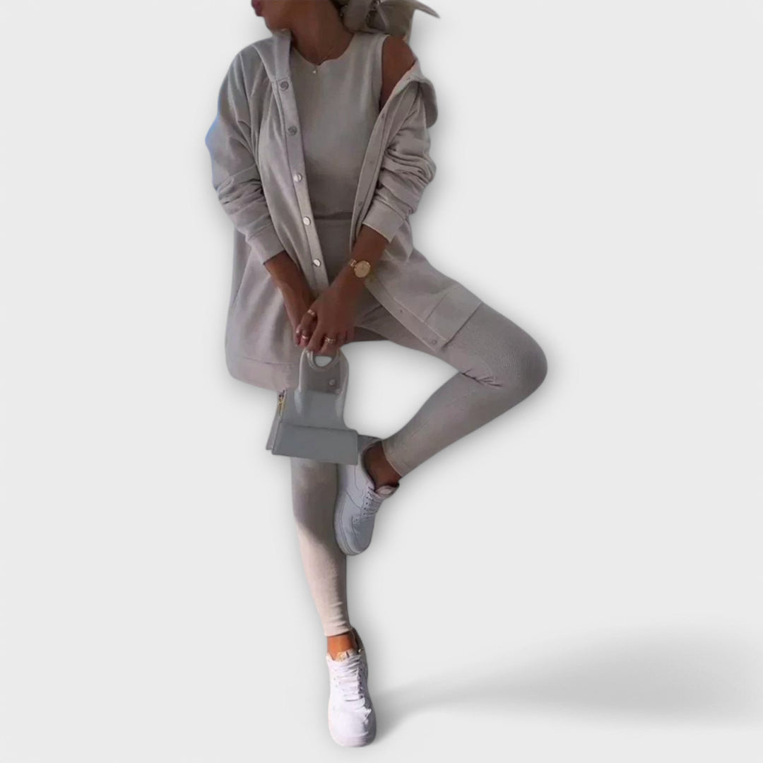 Women's Cardigan Set | Versatile 3-Piece Co-ord