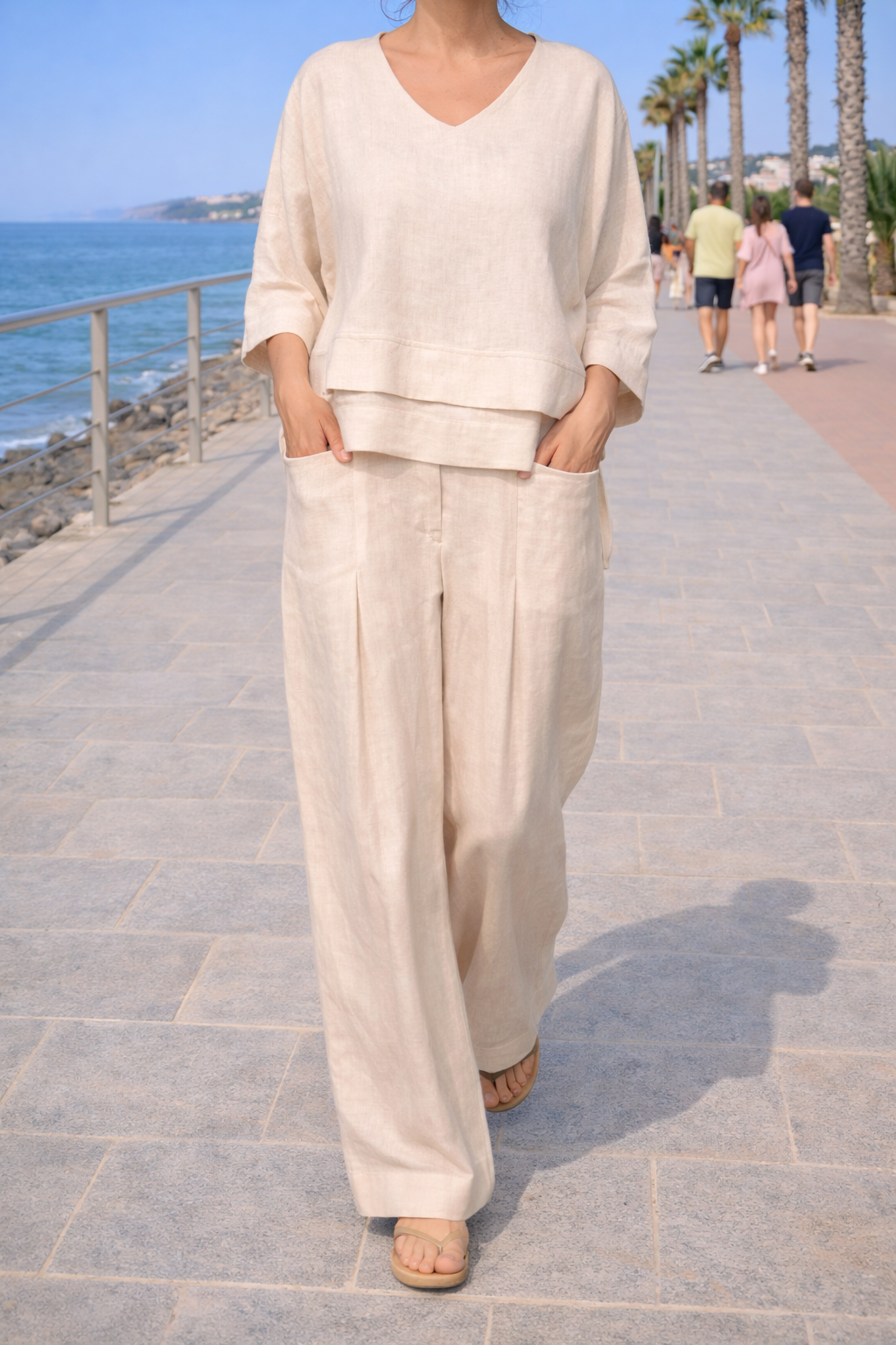 Set Coordinato Donna | Pantalone a Gamba Larga & Stile Minimal Chic