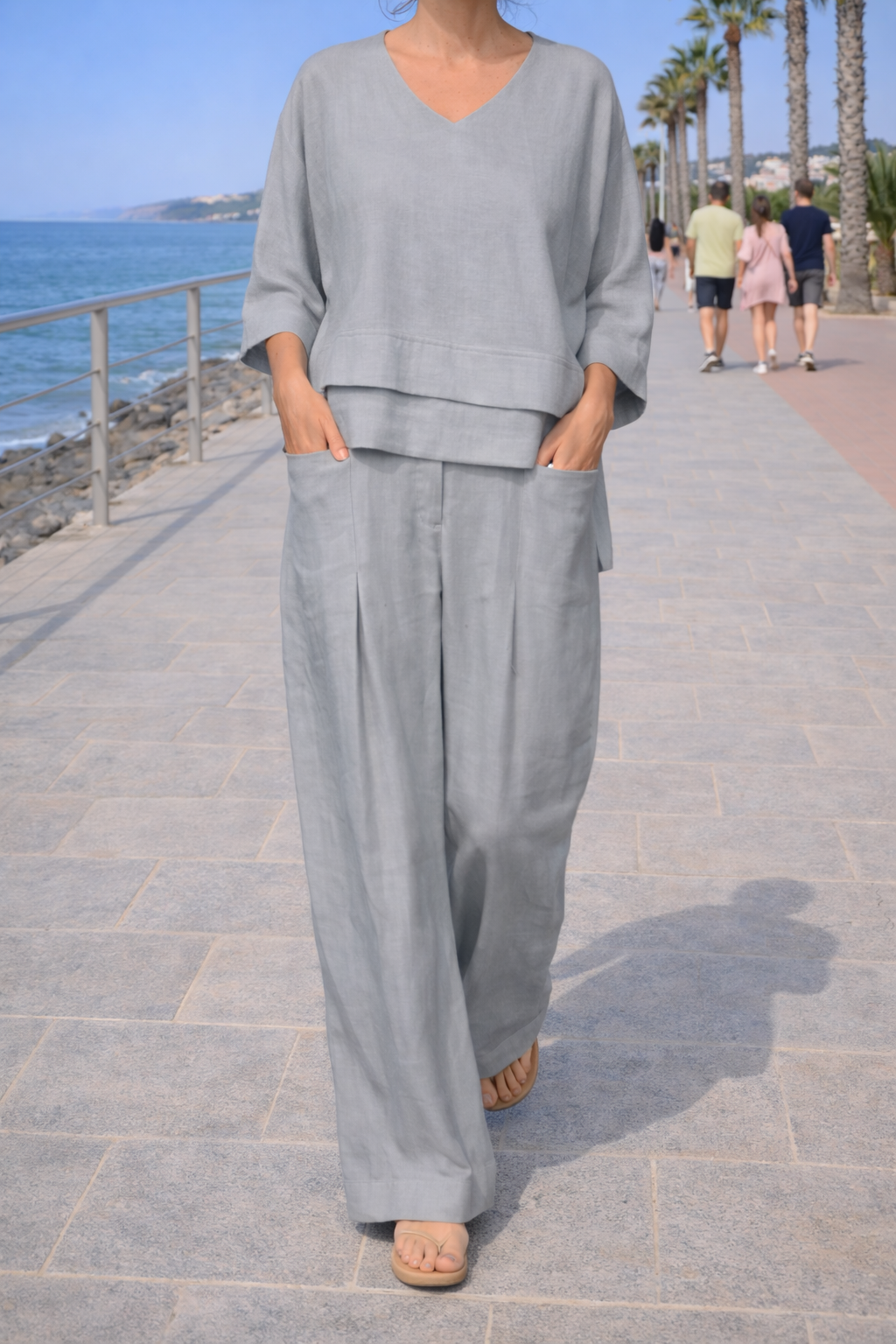 Set Coordinato Donna | Pantalone a Gamba Larga & Stile Minimal Chic