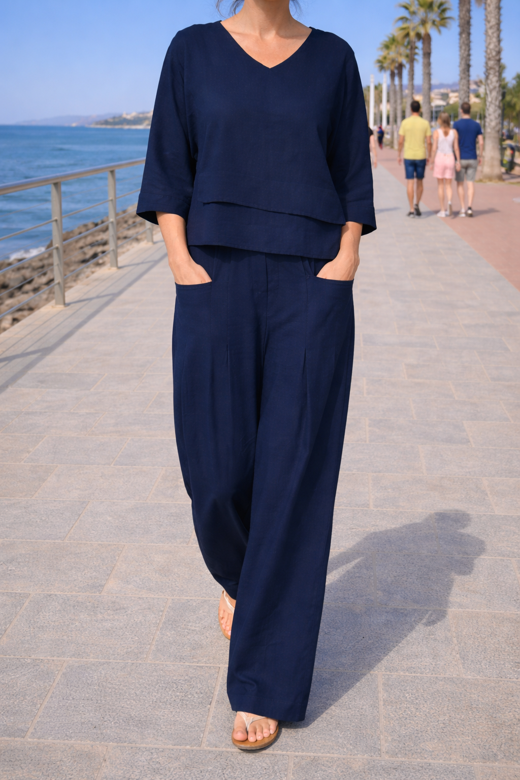 Set Coordinato Donna | Pantalone a Gamba Larga & Stile Minimal Chic